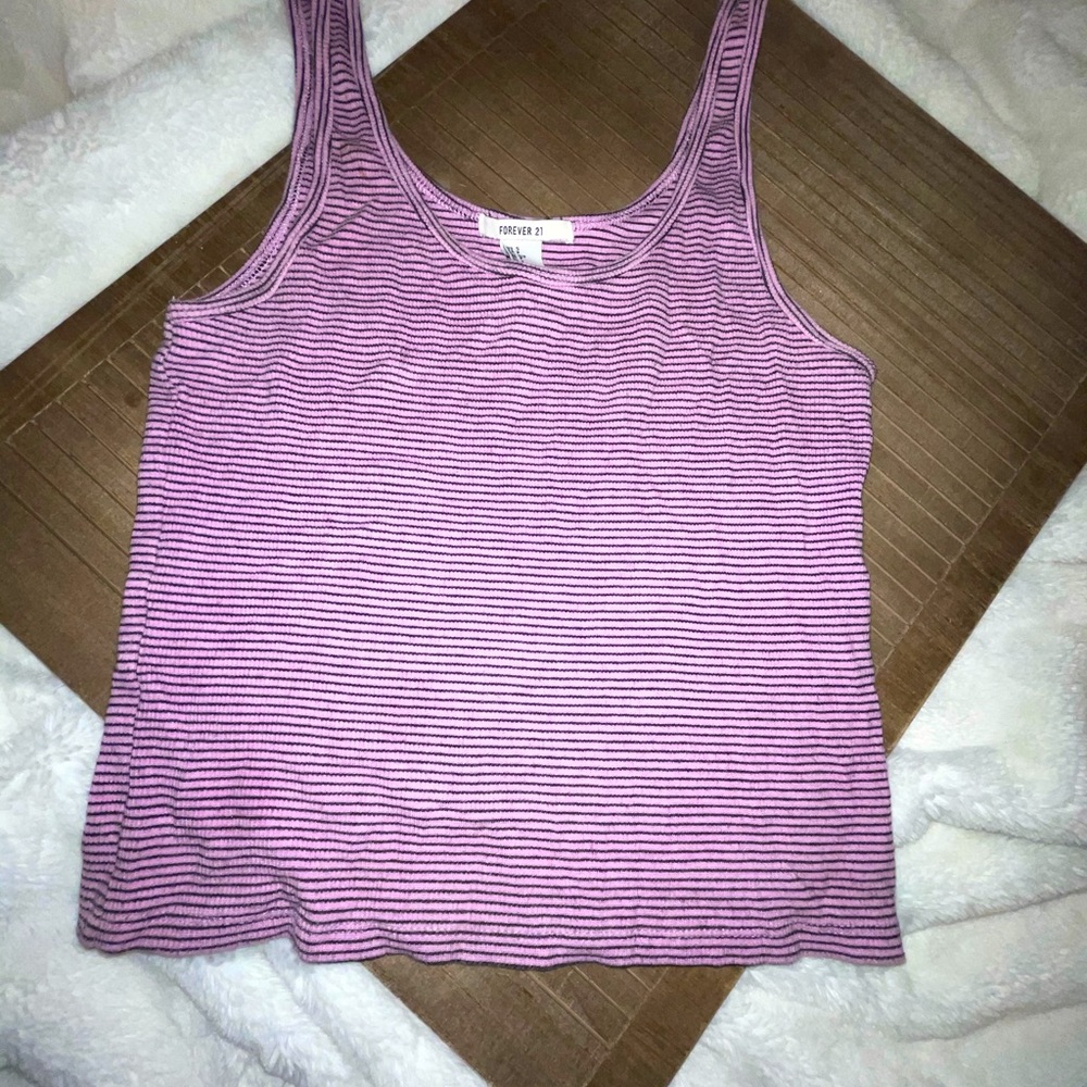 Purple Stripped tank top